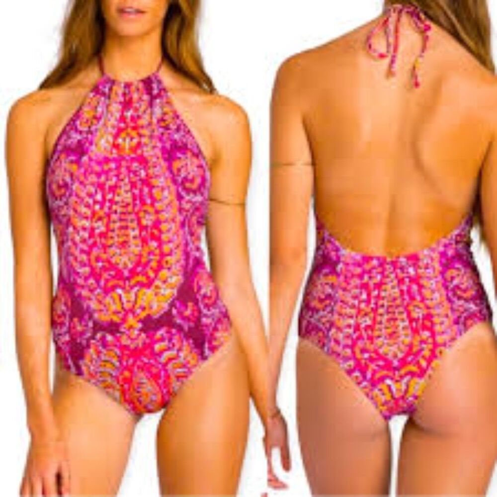 Billabong Gypsy One Piece Halter Swim Suit Size Small